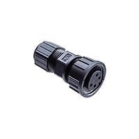 Amphenol LTW CB-05BFFA-LL7001 Standard Circular Connector Ceres, Middle Size, Plastic, 10A, 05 pins, Female Connector, Female Contact, Straight, 2 Points Lock, Solder, Field Installable, F4.0 - F9.6mm, IP67