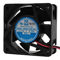 Orion Fans OD6025-24HHBIP68 Axial DC Axial Fan, 60x60x25mm, 24VDC, 32CFM, 2.8W, 0.12A, 32dBA, Ball, Wire, IP68