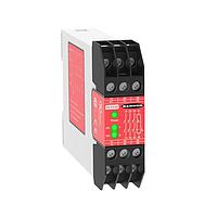 Banner Engineering ES-FA-6G Stop Safety Relay Safety Relay Module for E-Stop/Rope Pull/Interlock; Supply Voltage: 24 V ac/dc; Safety Input: 1 Single Channel; Safety Output: 3 NO, 6 A; Aux Output: 1 NC, 6 A; Terminal Block: Fixed; Width: 22.5 mm; Self-Checking Circuitry, Auto/Manual Reset