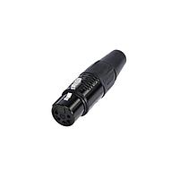 REAN RC5F-B-D Cable Connectors 5P FEM XLR CBL CONN BLACK/GOLD - BULK