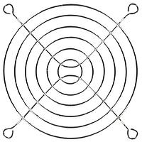 Qualtek Electronics 08174 Guard 92mm Wire Form Fan Guard, Bright Nickel Chrome Finish