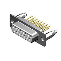 Molex / FCT 173109-0359 Standard Density FCT DSUB STR PC RCPT 09 PN W/SNAPIN