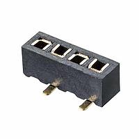 Harwin M50-3130445R Receptacle 4 WAY SIL L/P D/E SMT SKT T&R