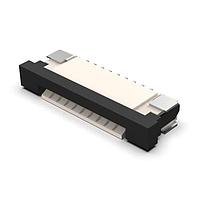 GCT (Global Connector Technology) FFC3B07-09-T Board Mount 09W, 1.0mm FFC Conn, R/A,Bot Cont, Slide, H2.5mm,SMT,Tin,T&R