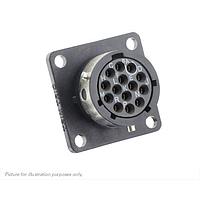 Eaton Souriau-Sunbank UTGX012D14SW Receptacles Square flange receptacle, without backshell, with 14 female PCB contacts, IP68/69K in unmated conditions, keying W