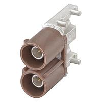 Rosenberger 59S2DA-40MT5-F PCB Connectors R/A Plug PCB w/Housing Brown