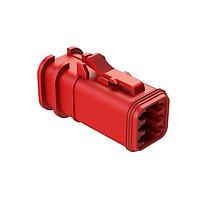Amphenol SINE Systems AT06-6S-OMRED Connectors 6 Pin Overmold Plug Socket, RED