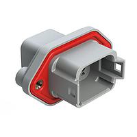 Amphenol SINE Systems AT04-08PA-PM05 Connectors 8 Pin Rcpt Panel Mnt W/Gasket Thread Gra