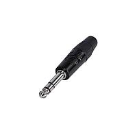 REAN RP3C-BAG-D Phone Connectors STEREO 1/4 PLUG BLACK/TIN - BULK