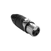 Amphenol Audio AXX3F XLR Connectors 3 Pole XLR Female Cable Connector, Standard Plating, Nickel Finish