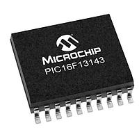 Microchip Technology PIC16F13143-E/SO MCUs 3.5KB Flash, 256B RAM, 10b ADC, 8b DAC, CLB, CLC, 2x PWM, 2x CCP, HLT, WWDT,