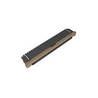 Amphenol FCI SFW24R-3STAE1LF Board Mount 1.00mm Flex Connector, SFW-R series, 24 Position, Bottom side Contact, Side Entry Surface Mount ZIF Connector, Lead Free, with Cable Lock, Selective Gold plated Terminals with Tin-plate Solder-tail.