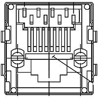 Pulse Electronics E5288-R10B45-L Modular Connectors / Ethernet Connectors CONN,RJ45,TOP ENTRY 8P8C B NPB