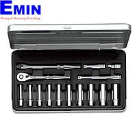 KTC TB2L10 Deep Socket Wrench Set (1/4”, 15 Pcs)