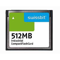 Swissbit SFCF0512H1AF1TO-C-MS-527-STD Compact Flash Cards Industrial Compact Flash Card, C-500, 512 MB, SLC Flash, 0C to +70C