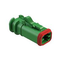 Amphenol SINE Systems AT06-4S-OMRDGRN Automotive Connectors 4 Position Overmolded Plug, Socket, Reduced Seal, Green
