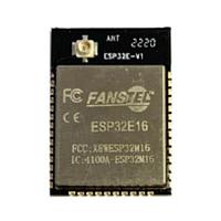 Fanstel ESP32E16 WiFi Modules WiFi Module, ESP32-WROOM-32D, +23.98 dBm,16 MB flash,520KB SDRAM, PCB trace antenna