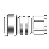 Delta Electronics, Inc. ACS3-CAPWC000 Power Connector Connector kit, Motor Power, 4-Pin IP67, MS-(22-22S) solder type, Straight, B3 motor side F180 4.5kW and below