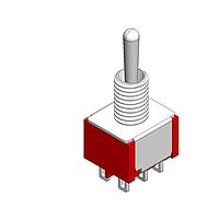 Dailywell 1MD4T1B1M1QES Toggle Switches DPDT (ON)-OFF-(ON)