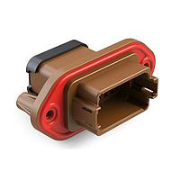 Amphenol SINE Systems AT04-12PD-PM13 Connectors 12 Pin Rcp Pnl Mnt D Self-Thread Blk Cap