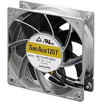 Sanyo Denki 9GT1212P1S001 Axial Axial Fan, 120x120x38mm, 12VDC, 212CFM, Wide Temp Range, Ribless, Ball, Tach/PWM