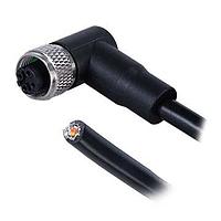 Same Sky (formerly CUI Devices) CDM1257-04D-01FRA-5M-67 Sensor Cables / Actuator Cables Angled,Shielded,D-Code 4PIN ,Screw Copper alloy,PVC  5.0M