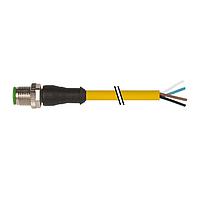 Murrelektronik 7700-12021-U040500 Connectors M12 male 0 with cable, TPE 4x22AWG ye UL/CSA, ITC/PLTC 5m