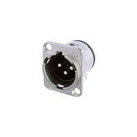 NEUTRIK NC3MD-H Receptacles 3C MALE PCB NICKEL RECEPTACLE