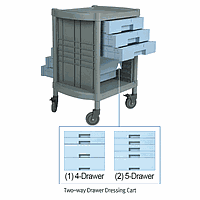 DaiHan DH.Car3064D4 Cart, ABS, 4 Drawers, 64×48×h85cm, Shelf Size(in) - 44×43cm, Drawer Size(in) - 39×43×8/17cm