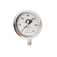 OMEGA PGS-25B-30-F Corrosion, Weather, and Dust Resistant Pressure Gauge (Gauge; 0~30psi; 1/4"NPT Male; 2½ in)