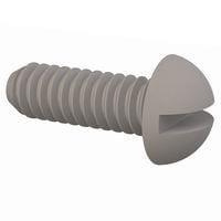 Essentra Components 010256R025 Round Slotted Round Slotted Screw, #2-56 Thread, 1/4 Lg