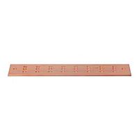 Wakefield Thermal SCGB-7-T Ground Bars Ground Bar, 24 Holes, Copper, Tin, 16" L, 4" W, 0.25" H, 0.25" Thickness