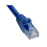 Amphenol Commercial Products RJE1Y36D57644401 Cat 6a RJ-RJ Ethernet Cable assembly, CAT6A, Round Super Thin 30AWG, Blue, Overmoulded, Shielded, Length = 15 Feet