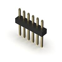 GCT (Global Connector Technology) BC020-06-A-0200-0300-L-G Headers 6w, 1.0mm Pitch Pin Hdr, SIL, TH, Vert, GF, Box