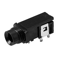 Same Sky (formerly CUI Devices) MJ-63022B Phone Connectors audio jack, 6.35 mm, horizontal, 2 conductor, through hole, 1 switch