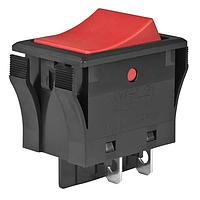 NKK Switches JWL21RCA Rocker Switches 16A DPST ON OFF RED