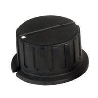 Shin Chin PN-38A/6.4 Cylindrical Knob Black Knob Black 1.37D X .71H