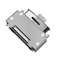 Amphenol Positronic MCD50000ELNE30/AA Lightweight Aluminum Backshell MCD, D-Sub Backshell, Machined Aluminum, Top Entry with Tie Wrap, UNC 4-40 captive rotating male jackscrews, RoHS, Size 5