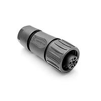 Amphenol Tuchel C016 20D003 200 12 Connectors 3+PE FEM STRT BLK SCREW GLD CONTACT