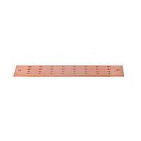 Wakefield Thermal SCGB-8 Ground Bars Ground Bar, 32 Holes, Copper, Bare, 16" L, 4" W, 0.25" H, 0.25" Thickness