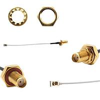 Siretta ASMGLKL010XC137S11 RF Cable Assemblies IP67 IPEX MHF1 Locking IP67 SMA FEMALE BULKHEAD REAR MOUNT 100MM 1.37 CABLE