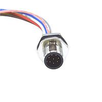 NorComp MPM12A08I06AF03 Sensor Cables / Actuator Cables M12 8P ML BRSS/NKL REAR M16 12 PIGTAIL