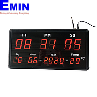 EMIN ATC-HMS-D-T-S-SYN LED Digital Clock (Wifi Connection,16 digits,Small)