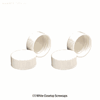 SciLab SL.Vi1352 Cap, White-color, Closed-top, w/ Natural PTFE / Sil. Septa