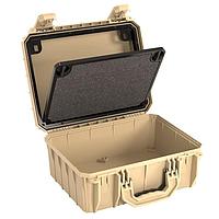 Serpac SE630HPSML,DT Storage Boxes & Cases Seahorse 630 Hinged Panel System w/ Metal Key Lock 17.3 x 14.2 x 7.5"-Desert Tan