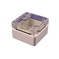 Hammond Manufacturing 1554B2GYCL Enclosures General Enclosure - Grey/Clear Lid - 2.6 x 2.6 x 1.6in - Polycarbonate - N4X