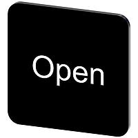 SIEMENS 3SU19000AF160DW0 Labeling Plate, Open INSCR. LABEL, BLACK 22 X 22MM, OPEN