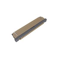 Amphenol FCI SFW20R-1STGE1LF Board Mount 1.00mm Flex Connector, SFW-R series, 20 Position, Bottom side Contact, Side Entry Surface Mount ZIF Connector, Lead Free, Selective Gold plated Terminals with Gold-plate Solder-tail.