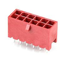 Molex 224246-1020 PCB Receptacle Versa Color Vert Header Thru Hole  Dual Row 10 Ckts (Sn) GloWire Red Tray