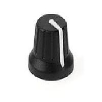 Davies Molding 1116 Control Knob .74x.61" 2SHOT INSTR 6mmX18 TEETH BLK